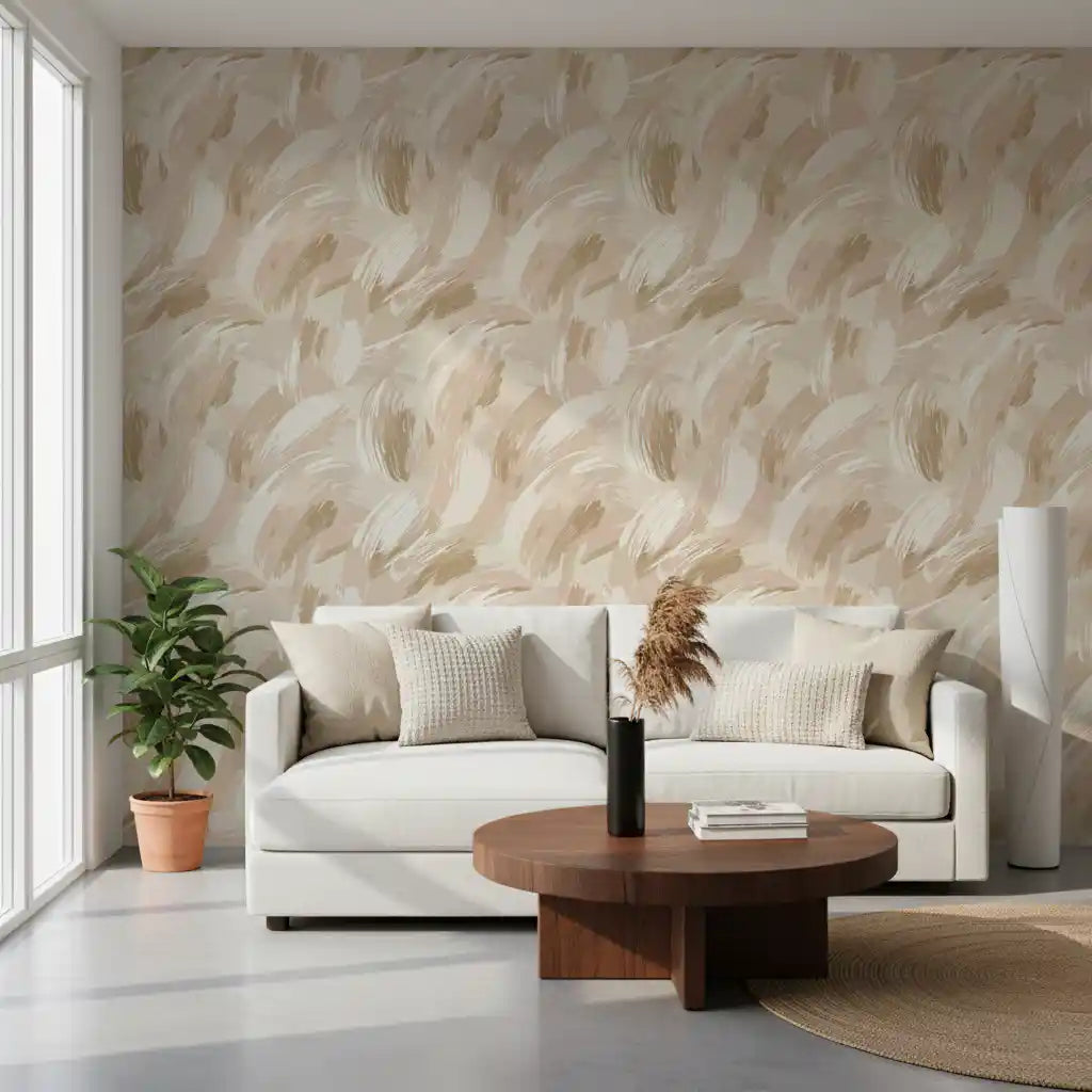 Neutral Brushstroke Sweep Wallpaper⁠