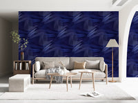 Navy Geometric Rhythmic Arcs Wallpaper⁠