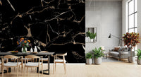 Midnight Marble Vein Wall Mural