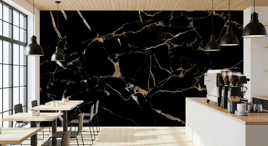 Midnight Marble Vein Wall Mural