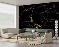 Midnight Marble Vein Wall Mural