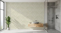 Papel de parede minimalista com linhas de pinceladas em verde-sálvia