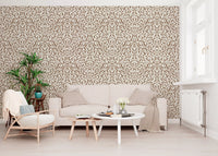 Abstract behang met umbrakleurige wervelingen