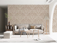 Abstract behang met umbrakleurige wervelingen