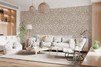Abstract behang met umbrakleurige wervelingen