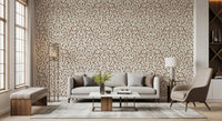 Abstract behang met umbrakleurige wervelingen