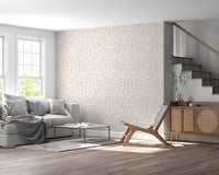 Tapet med abstrakt, blushfarvet rytmisk ornament