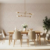 Tapet med abstrakt, blushfarvet rytmisk ornament