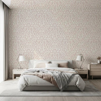 Tapet med abstrakt, blushfarvet rytmisk ornament