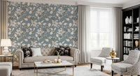 Magnolia Flowers Ocean Blue Wallpaper⁠