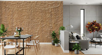 Papier peint panoramique en pierre texturée beige chaud