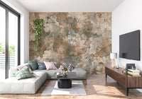 Wandbild „Vintage-Ginkgoblatt in warmem Bernsteinton“