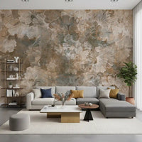 Wandbild „Vintage-Ginkgoblatt in warmem Bernsteinton“