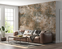 Wandbild „Vintage-Ginkgoblatt in warmem Bernsteinton“