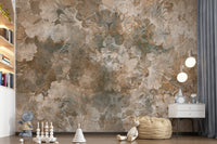 Wandbild „Vintage-Ginkgoblatt in warmem Bernsteinton“