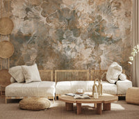Wandbild „Vintage-Ginkgoblatt in warmem Bernsteinton“