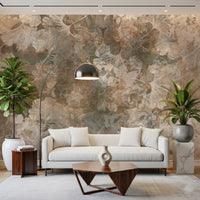 Wandbild „Vintage-Ginkgoblatt in warmem Bernsteinton“