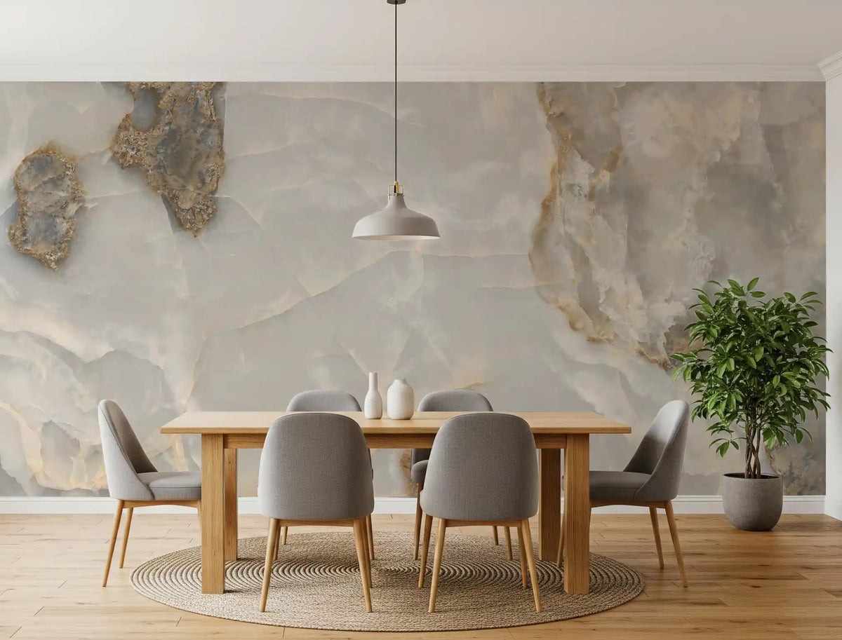 Wandbild mit abstrakten Steinplatten