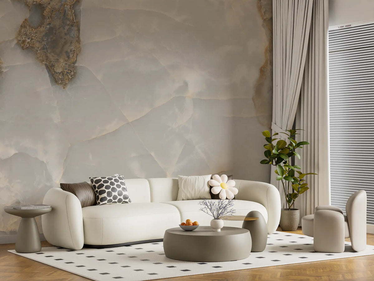 Wandbild mit abstrakten Steinplatten