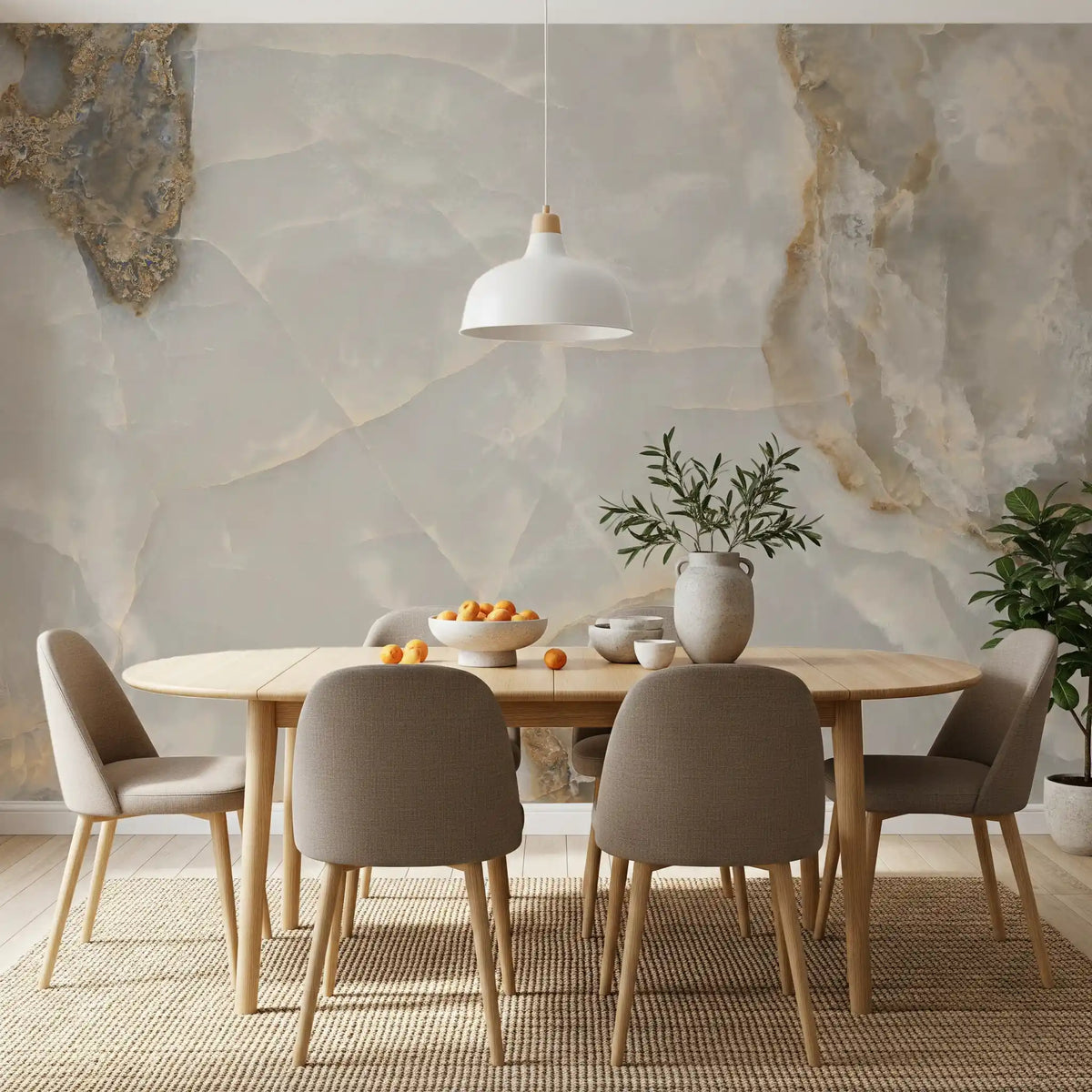 Wandbild mit abstrakten Steinplatten