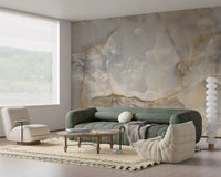 Murale da parete con venature di marmo color crema, dall’effetto rilassante