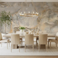 Murale da parete con venature di marmo color crema, dall’effetto rilassante