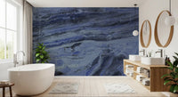 Veggbilde med midnattsblå marmorlag
