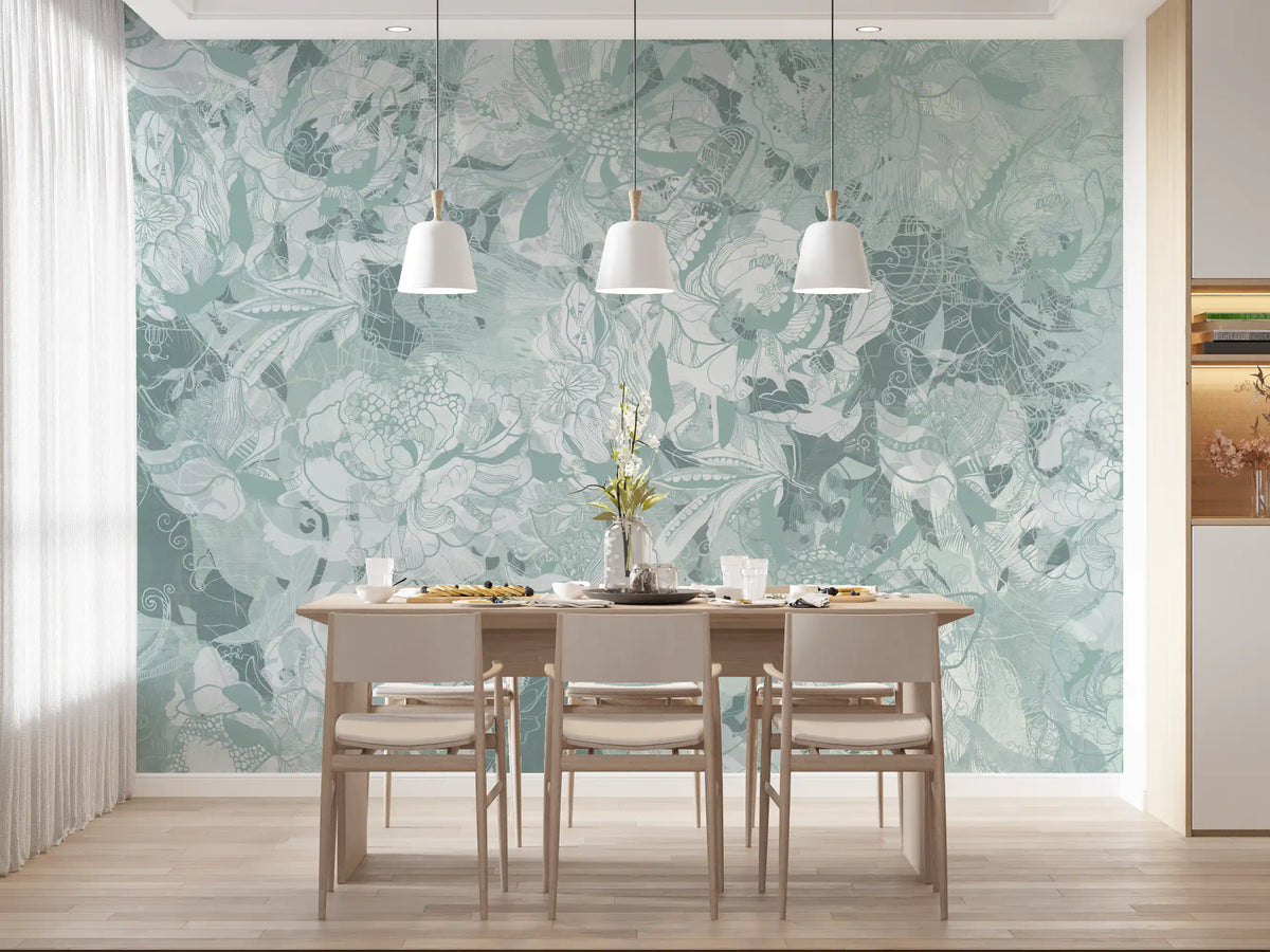 Warmes botanisches Blumen-Wandbild