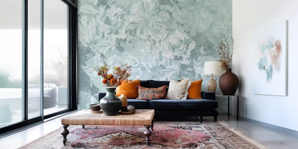 Warmes botanisches Blumen-Wandbild