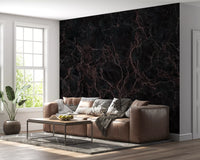 Wandbild mit geädertem Marmor in Mitternachtsrosa