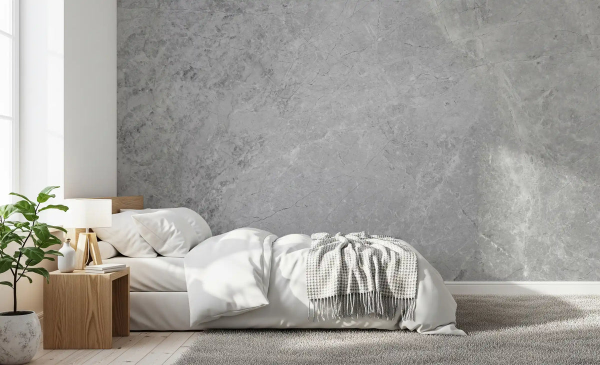 Fotomurale effetto marmo classico grigio chiaro