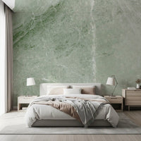 Fotomurale con venature effetto marmo verde salvia