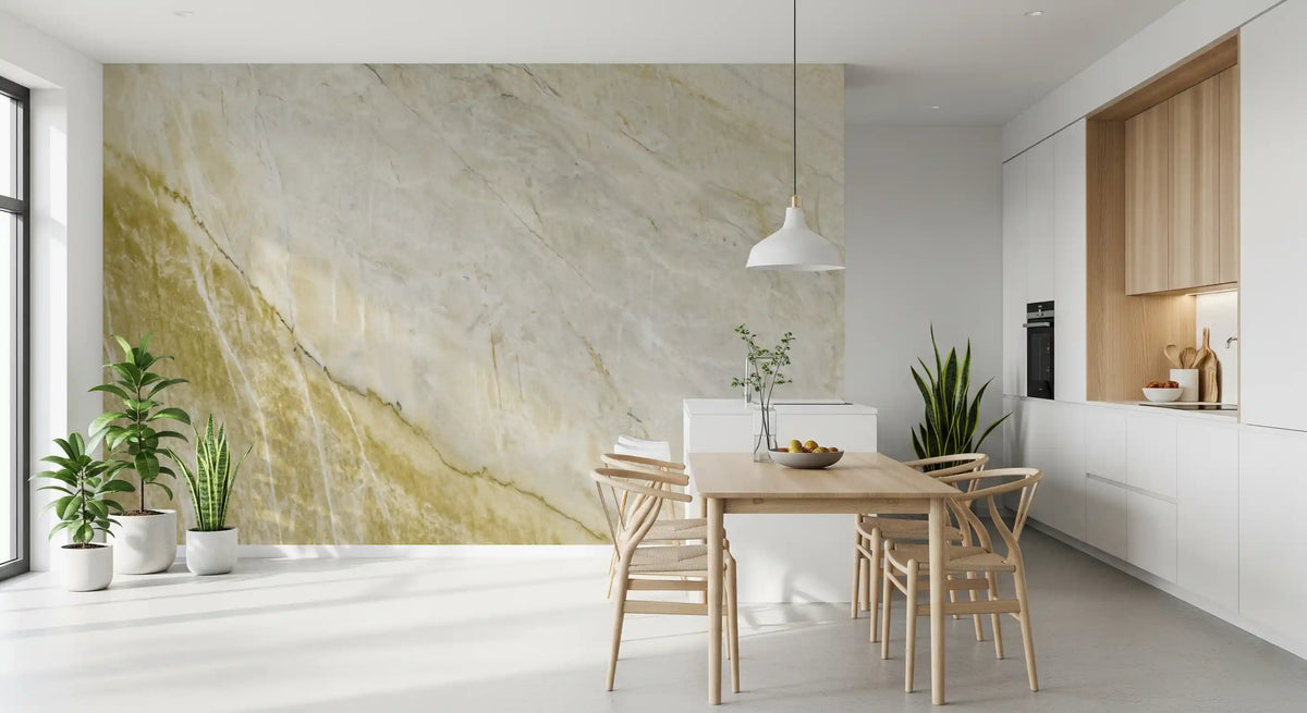 Mural de pared con textura de piedra con vetas doradas