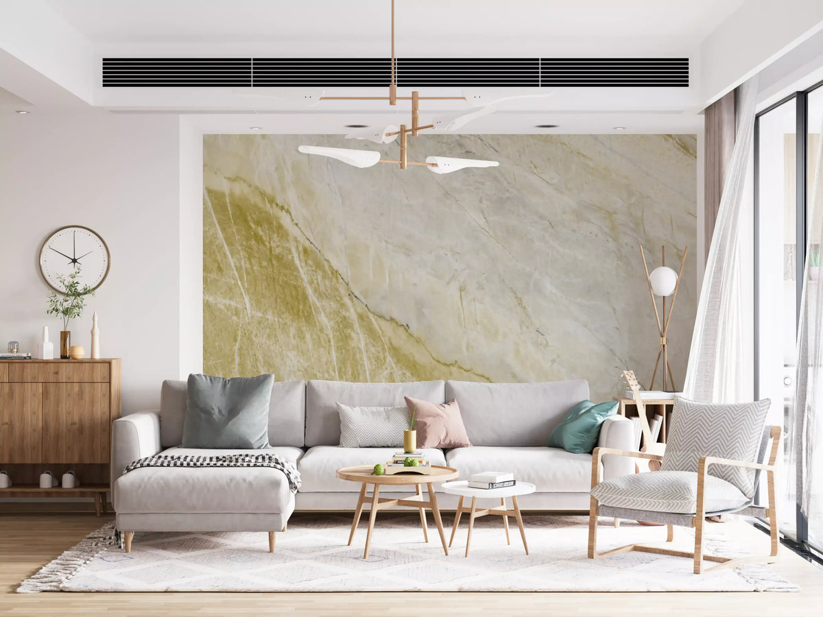 Mural de pared con textura de piedra con vetas doradas