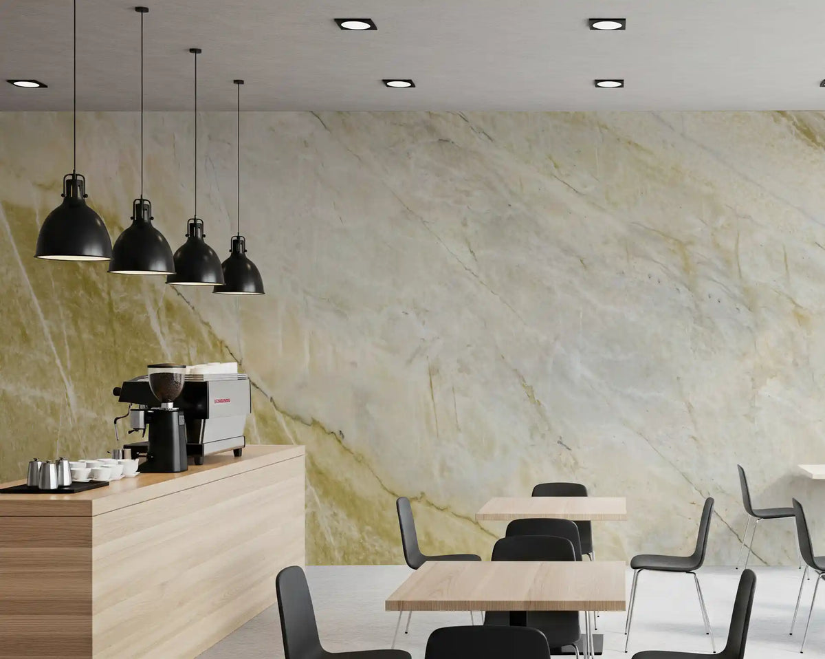 Mural de pared con textura de piedra con vetas doradas