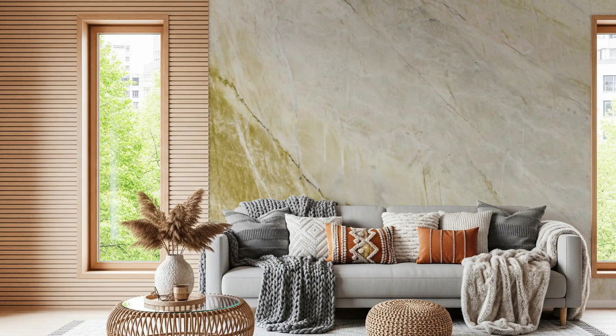 Mural de pared con textura de piedra con vetas doradas