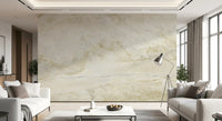 Wandbild mit Marmoradern in Creme und Gold