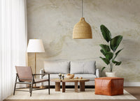 Wandbild mit Marmoradern in Creme und Gold