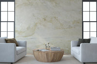 Wandbild mit Marmoradern in Creme und Gold