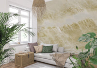 Wandbild in Natursteinoptik mit goldenen Adern