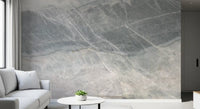 Mural de parede com textura de pedra com veios de mármore cinzento frio