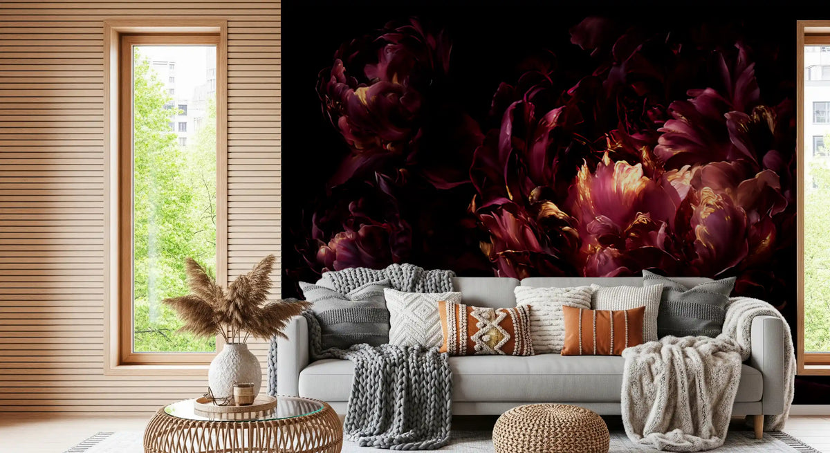 Wandbild „Mitternachtsrote Blüte“