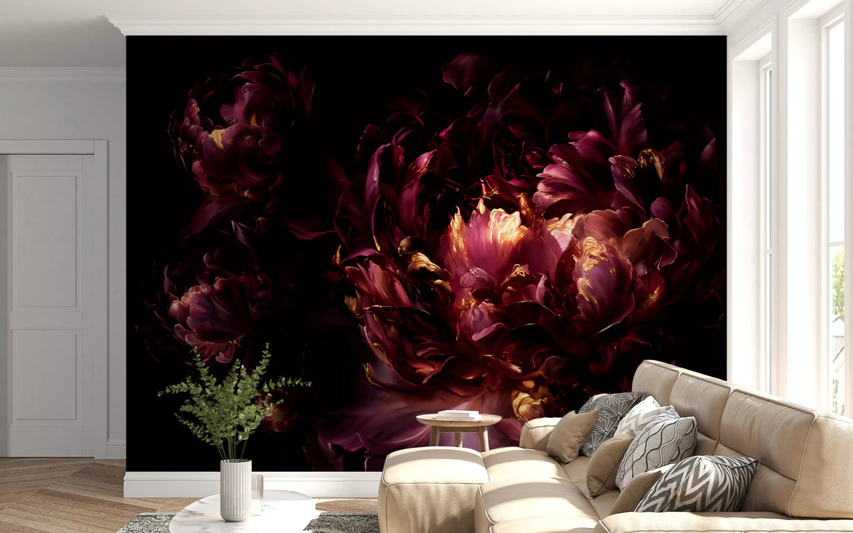 Wandbild „Mitternachtsrote Blüte“