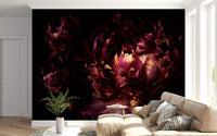 Wandbild „Mitternachtsrote Blüte“