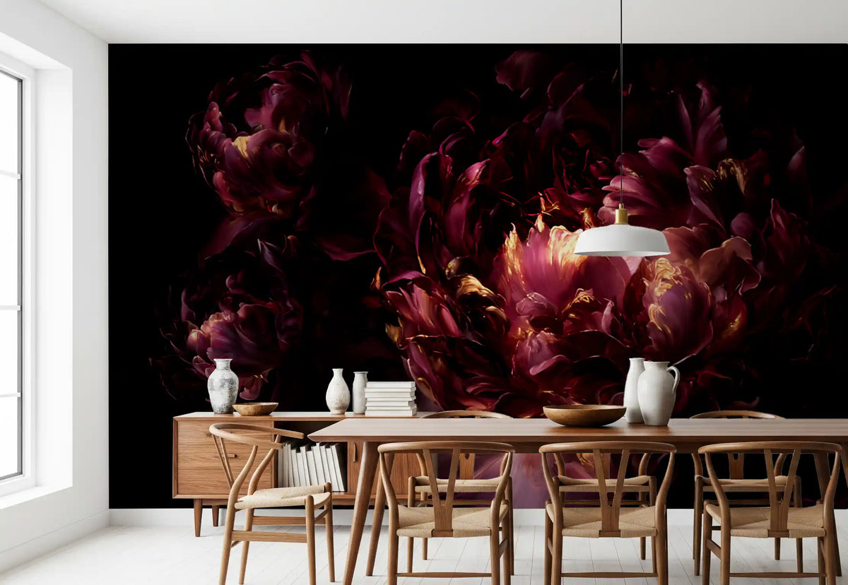 Wandbild „Mitternachtsrote Blüte“