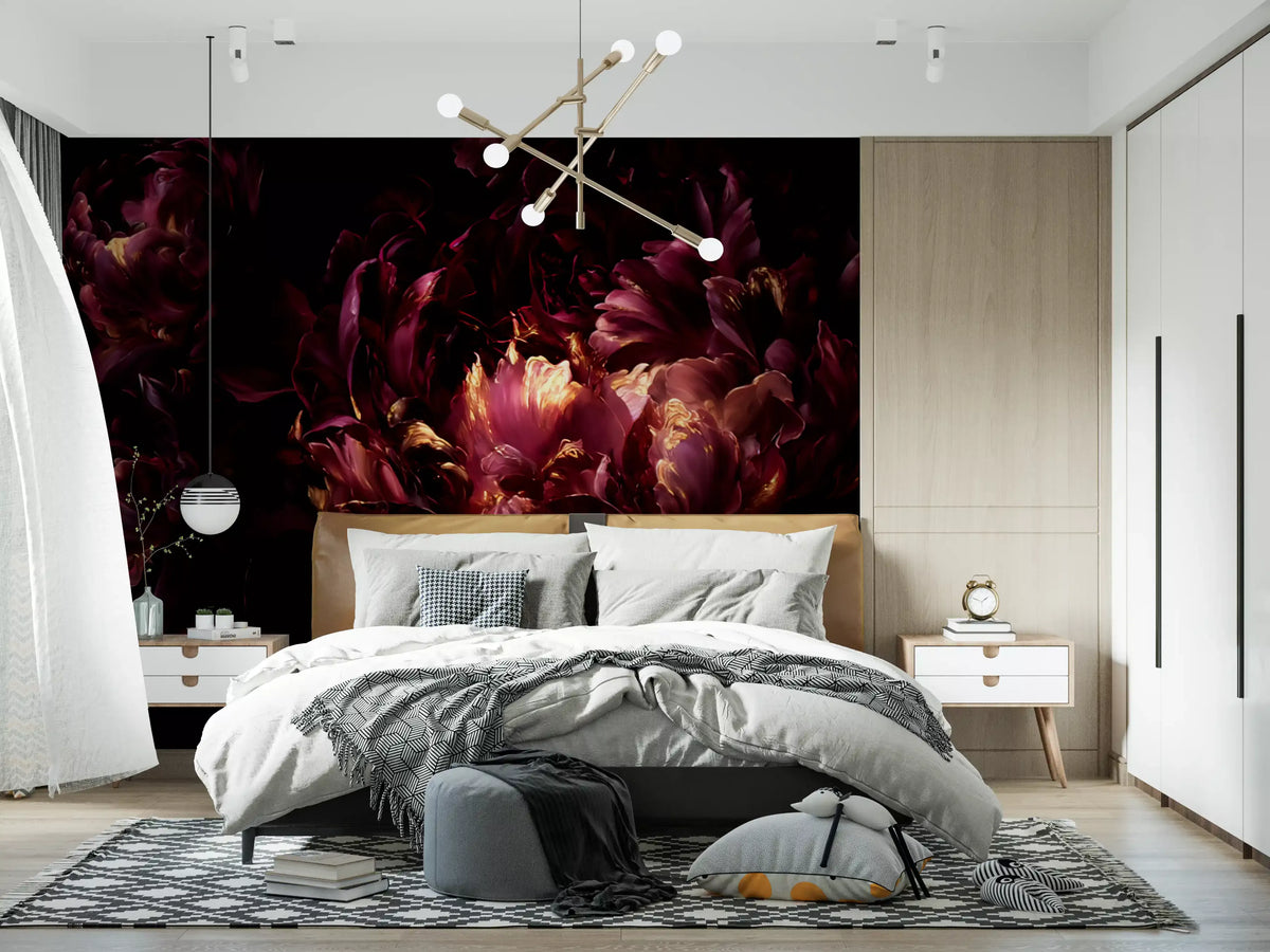 Wandbild „Mitternachtsrote Blüte“