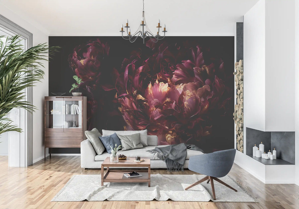 Wandbild „Mitternachtsrote Blüte“