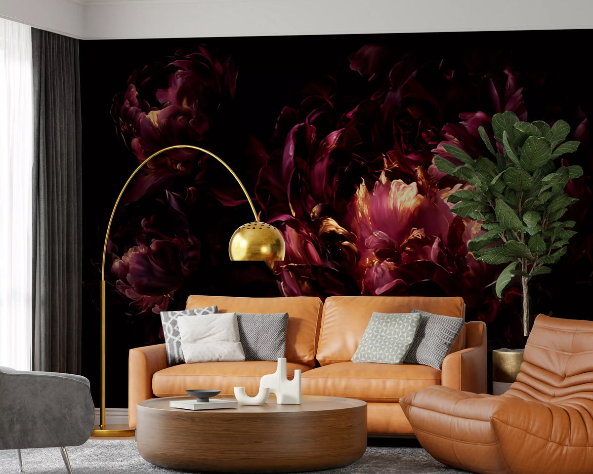 Wandbild „Mitternachtsrote Blüte“