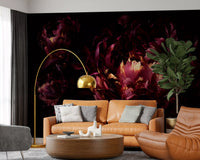 Wandbild „Mitternachtsrote Blüte“