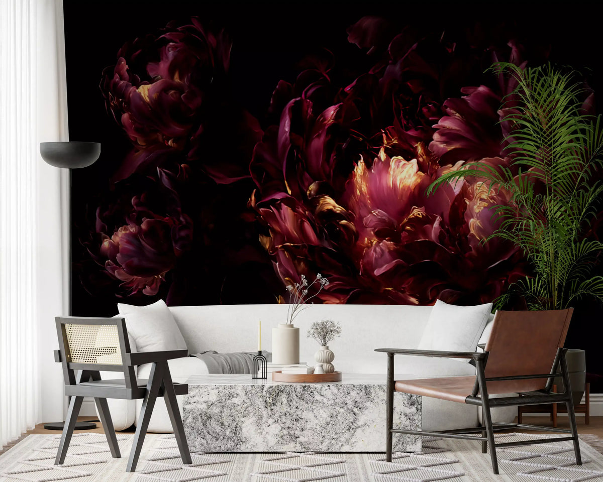 Wandbild „Mitternachtsrote Blüte“